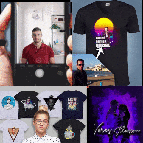 Custom t-shirt design, collection of unique stylized portrait designs based on photo, artistic & painting style. Created by Henrik Veres , #henrikveres #avianbrothers